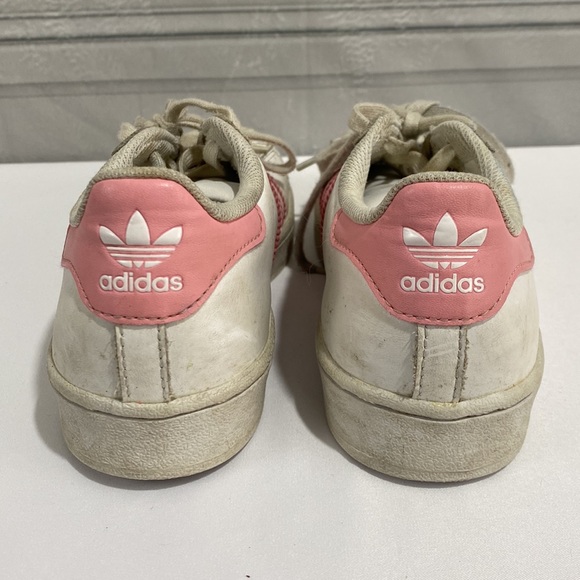 Adidas Pink Stripe Superstar Shoes - Picture 7 of 8